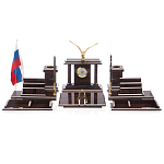 Настольный письменный набор из природного камня обсидиана с декором в виде орла Golden Eagle варинант исполнения - 1 | Loft Concept в Кирове