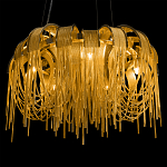 Люстра подвесная круглая с изогнутыми металлическими дугами и ниспадающими цепочками 65 см Atlantis Chain варинант исполнения - 8 | Loft Concept в Кирове