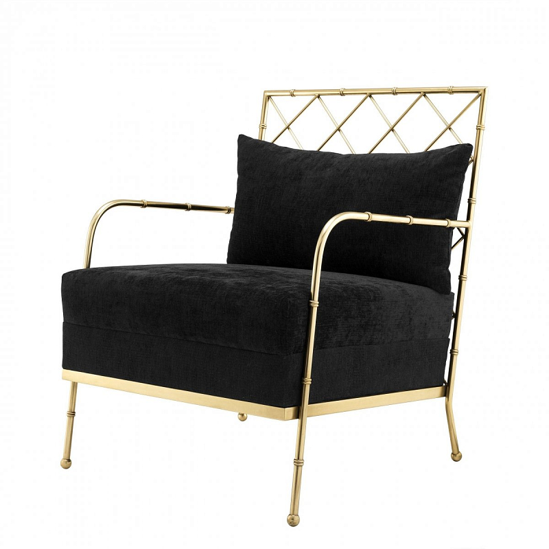 Кресло Eichholtz Chair Bahamas Черный Латунь Кресло Eichholtz Chair Bahamas Черный Латунь в Кирове | Loft Concept