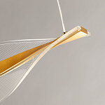 Люстра линейная с изогнутым плафоном Wave Line варинант исполнения - 9 | Loft Concept в Кирове