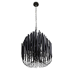 Люстра черная с несколькими ярусами деревянных палочек Bright Wooden Chandelier варинант исполнения - 3 | Loft Concept в Кирове