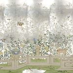 Обои ручная роспись Temple Newsam White Gold gilded silk варинант исполнения - 2 | Loft Concept в Кирове