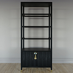 Стеллаж со стеклянными полками Elsa Dreams Black варинант исполнения - 5 | Loft Concept в Кирове