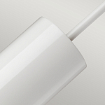 Подвесной светильник белого цвета с вытянутым цилиндрическим плафоном с косым срезом Elstead Lighting варинант исполнения - 4 | Loft Concept в Кирове