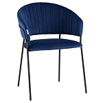 Стул в велюре синего цвета Horizon варинант исполнения - 1 | Loft Concept в Кирове