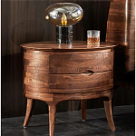 Прикроватный столик из дерева с 2-мя ящиками Moon Walnut Furniture варинант исполнения - 1 | Loft Concept в Кирове