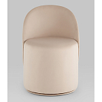 Пуф Loreen со спинкой вращающийся велюр молочный варинант исполнения - 4 | Loft Concept в Кирове