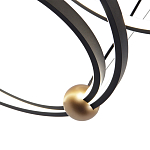 Люстра подвесная светодиодная с 4-мя кольцами черный металл Ring Horizontal варинант исполнения - 3 | Loft Concept в Кирове