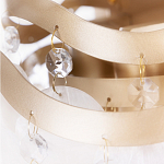 Бра с белыми перламутровыми подвесками и золотистыми волнистыми элементами SHELL варинант исполнения - 3 | Loft Concept в Кирове