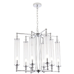 Люстра с 8-ю прозрачными цилиндрическими плафонами Jeanette варинант исполнения - 3 | Loft Concept в Кирове