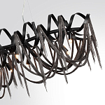 Люстра подвесная линейная с переплетенными металлическими лентами и цепочками Atlantis Chain варинант исполнения - 3 | Loft Concept в Кирове