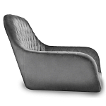 Барный стул со спинкой и подлокотниками на 4-х деревянных ножках Douglas Rhombus Серый Велюр варинант исполнения - 2 | Loft Concept в Кирове