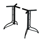 Обеденный стол с прямоугольной столешницей из стекла на черных металлических ножках White Marble варинант исполнения - 5 | Loft Concept в Кирове