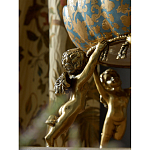 Чаша с орнаментом на бронзовых ножках в виде ангелов Eden Garden варинант исполнения - 6 | Loft Concept в Кирове