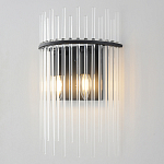 Бра со стеклянными прозрачными трубками и черным металлическим каркасом Nembus варинант исполнения - 2 | Loft Concept в Кирове