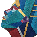 Арт объект на стену из нитей Девушка и Солнце wall panel Girl and Sun варинант исполнения - 1 | Loft Concept в Кирове