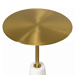 Кофейный столик с круглой столешницей на белом мраморном основании Original Foundation варинант исполнения - 4 | Loft Concept в Кирове