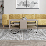 Стол журнальный прямоугольной формы с 2-мя полками бежево-серого цвета NORFOLK LIGHT MOCHA варинант исполнения - 2 | Loft Concept в Кирове