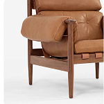 Кресло с деревянным каркасом и обивкой из натуральной кожи Medieval Furniture варинант исполнения - 6 | Loft Concept в Кирове