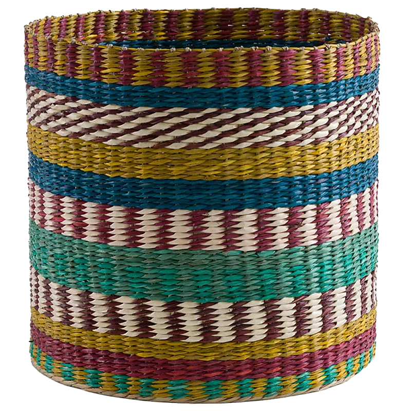Плетеная корзина разноцветная Hediye Colorful Wicker Basket Мульти Плетеная корзина разноцветная Hediye Colorful Wicker Basket Мульти в Кирове | Loft Concept
