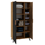 Шкаф двухдверный с 2-мя отделами с полками Stone Effect варинант исполнения - 4 | Loft Concept в Кирове