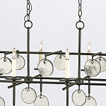 Люстра подвесная с 8-ю лампами и стеклянными круглыми подвесками Currey & Company варинант исполнения - 6 | Loft Concept в Кирове