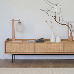 ТВ-тумба с плетеным декором Buckley Wicker TV Stand варинант исполнения - 7 | Loft Concept в Кирове