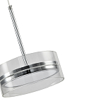 Подвесной светильник с прозрачным плафоном цилиндрической формы из акрила и стекла с пультом для регулировки света Glass Lamp Chromium варинант исполнения - 1 | Loft Concept в Кирове