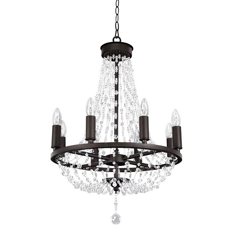 Люстра Brutal Crystal Chandelier 8 Черный Прозрачный Люстра Brutal Crystal Chandelier 8 Черный Прозрачный в Кирове | Loft Concept