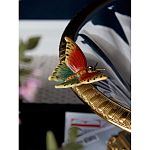 Чаша из прозрачного стекла с бронзовым рельефным ободком Eden Garden варинант исполнения - 5 | Loft Concept в Кирове