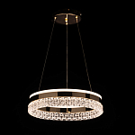 Люстра в виде кольца золотого цвета с прозрачными вставками Radiant Rail варинант исполнения - 3 | Loft Concept в Кирове