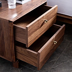 Прикроватный деревянный столик с ящиками Moon Walnut Furniture варинант исполнения - 3 | Loft Concept в Кирове