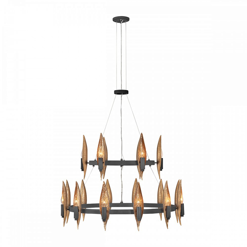Люстра Hinkley 18 патронов Черный Янтарный в Кирове | Loft Concept 