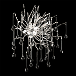 Бра с лучеобразным основанием и подвесками из прозрачного стекла в виде длинных капель Droplet Chandelier варинант исполнения - 10 | Loft Concept в Кирове