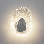 Бра с волнообразным стеклянным плафоном и вставкой из мрамора Liquid Stone варинант исполнения - 3 | Loft Concept в Кирове