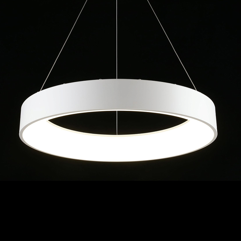 Люстра подвесная светодиодная White Circle Белый в Кирове | Loft Concept 