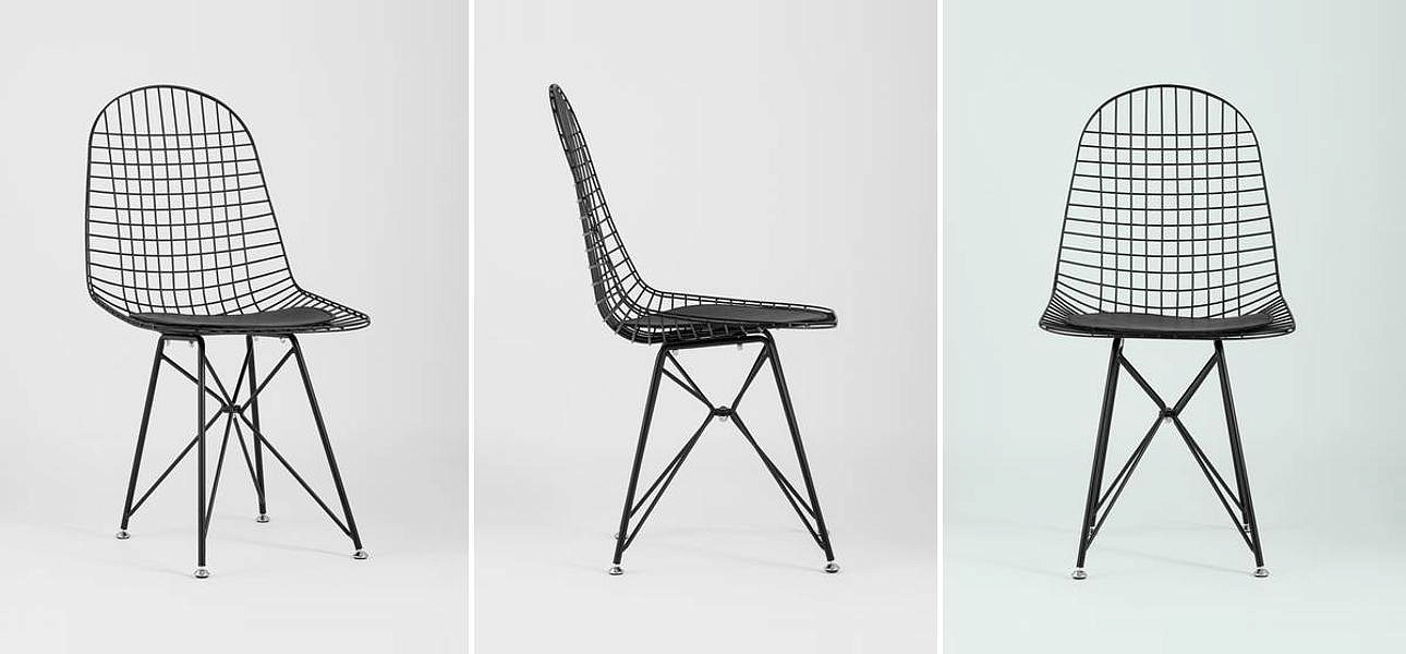 Стул Bertoia S Chair Черный Матовый Металл Стул Bertoia S Chair Черный Матовый Металл - Loft-Concept в Кирове