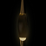 Подвесной светильник с хрустальным плафоном и бронзовым основанием Renee Glass Drops  варинант исполнения - 5 | Loft Concept в Кирове