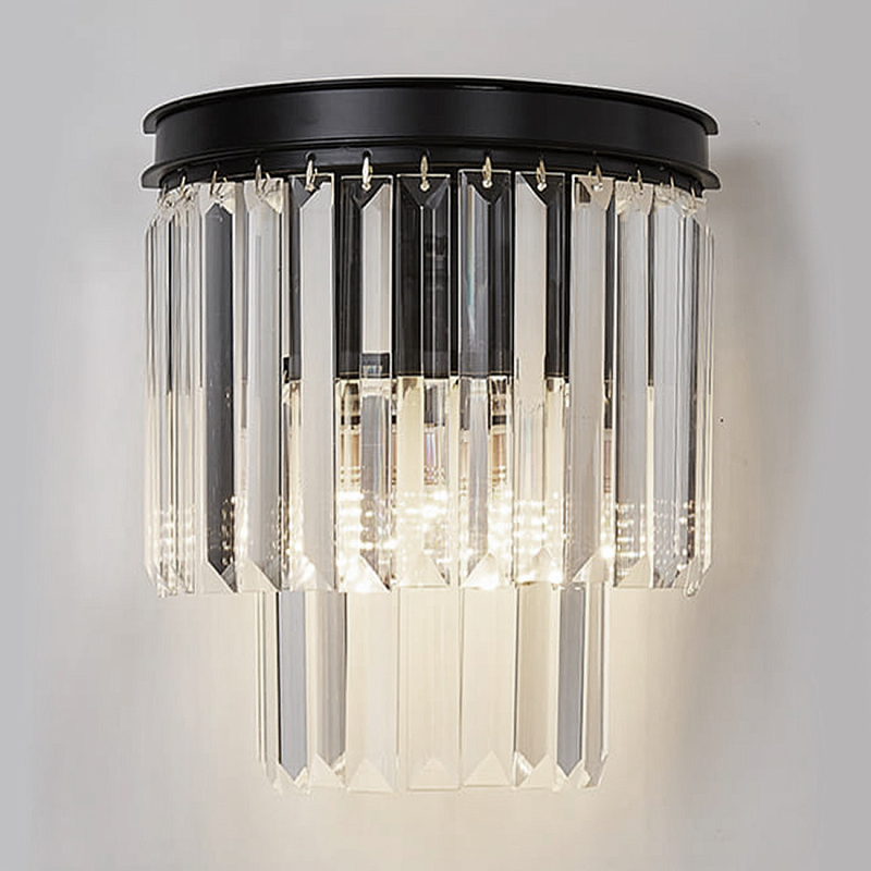 Бра  Odeon Clear Glass II Черный Хром Прозрачное Стекло в Кирове | Loft Concept 