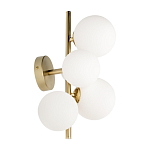 Бра с золотым основанием и 5-ю белыми шарообразными плафонами Bubble варинант исполнения - 2 | Loft Concept в Кирове