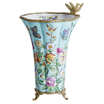 Ваза со стрекозой из фарфора с бронзовыми элементами Paradise Dragonfly варинант исполнения - 1 | Loft Concept в Кирове