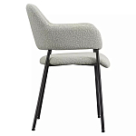 Стул мягкий с подлокотниками Chair Gray Upholstery Boucle варинант исполнения - 2 | Loft Concept в Кирове