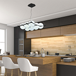 Люстра подвесная с 9-ю плафонами в форме шара Yarvi варинант исполнения - 2 | Loft Concept в Кирове