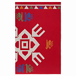 Плед хлопковый по мотивам чувашских орнаментов Ural and Siberian Patterns варинант исполнения - 1 | Loft Concept в Кирове