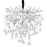 Люстра с хрустальными подвесками капли серебро Droplet Silver Chandelier 5 варинант исполнения - 1 | Loft Concept в Кирове