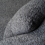 Кушетка серая с обивкой букле Thalia Grey Boucle Sofa варинант исполнения - 2 | Loft Concept в Кирове