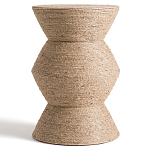 Приставной стол с отделкой из джута Juti D30 см варинант исполнения - 2 | Loft Concept в Кирове