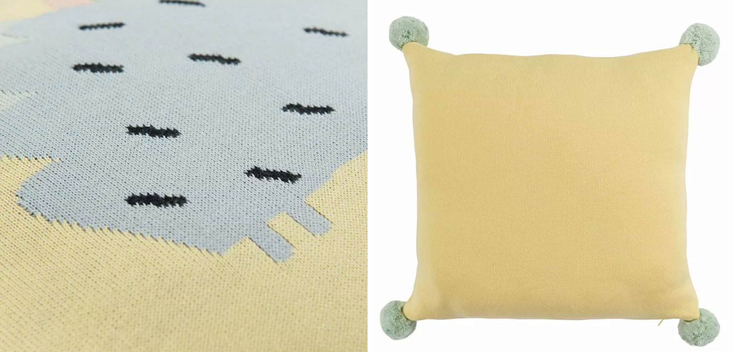 Подушка с помпонами Hedgehog - Loft-Concept в Кирове