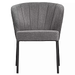 Стул серый с широкой закругленной спинкой Chair Gray Attractive варинант исполнения - 1 | Loft Concept в Кирове