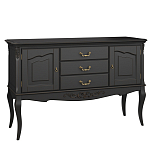 Консоль черная из массива бука с ящиками в стиле прованс Black Provence варинант исполнения - 2 | Loft Concept в Кирове